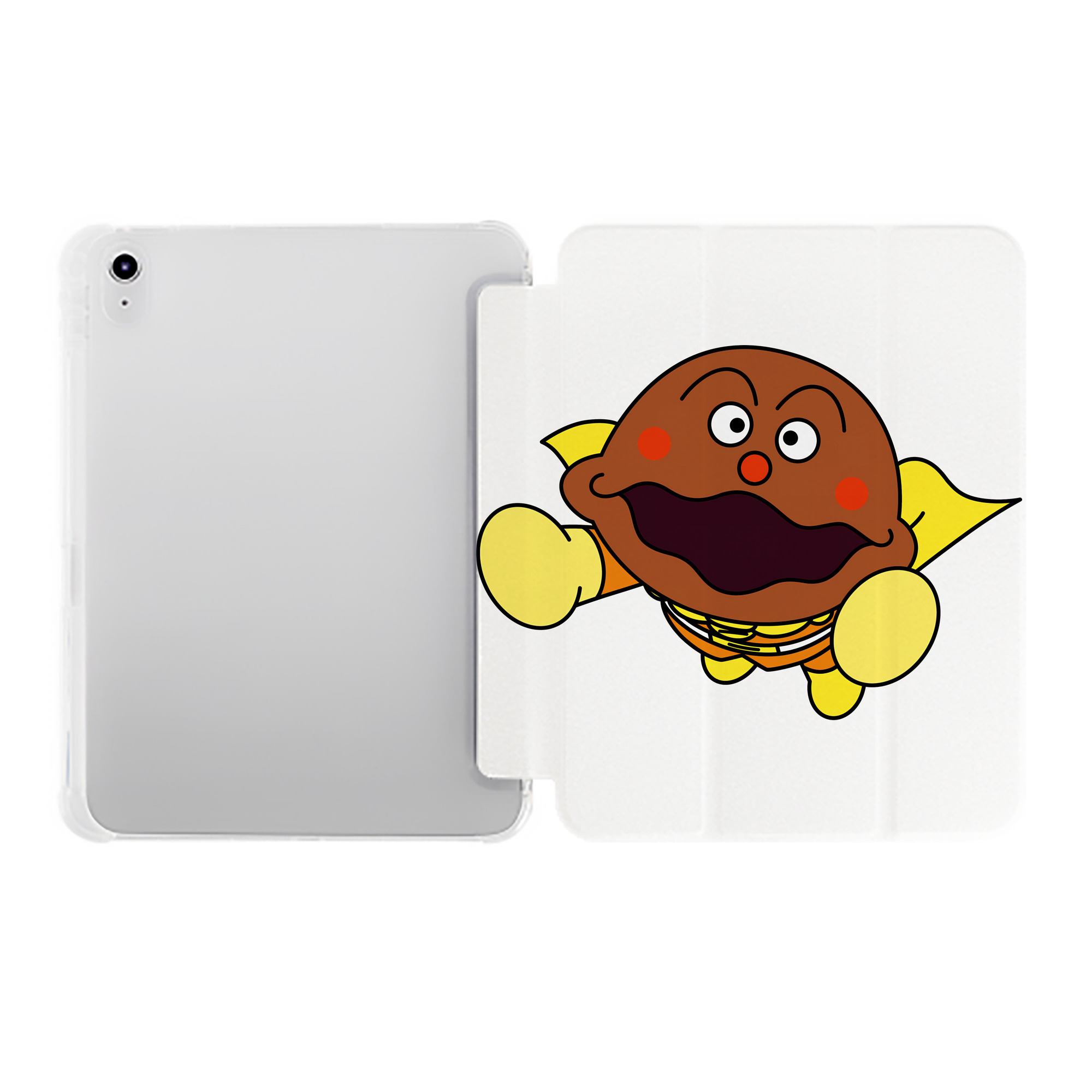 （画像用） アンパンマン Anpanman IPad ケース ペン収納付き 三つ折りスタンド PUレザー×シリコン 対応機種9.5/10.5/10.9インチ